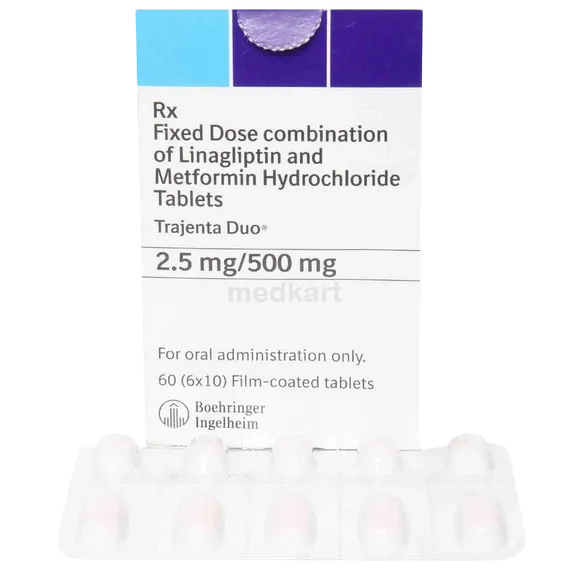 trajenta duo 2.5/500mg tablet 10's
